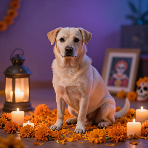 AI Day of the Dead Pet Video: One Photo Crosses The Marigold Path