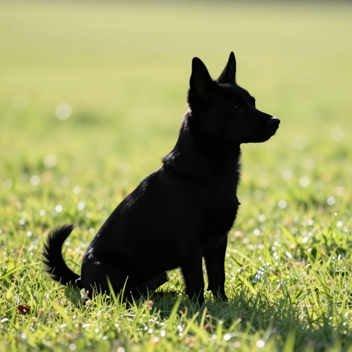 Pet poses with readable ears