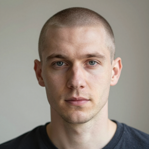 Buzz Cut With Visible Stubble