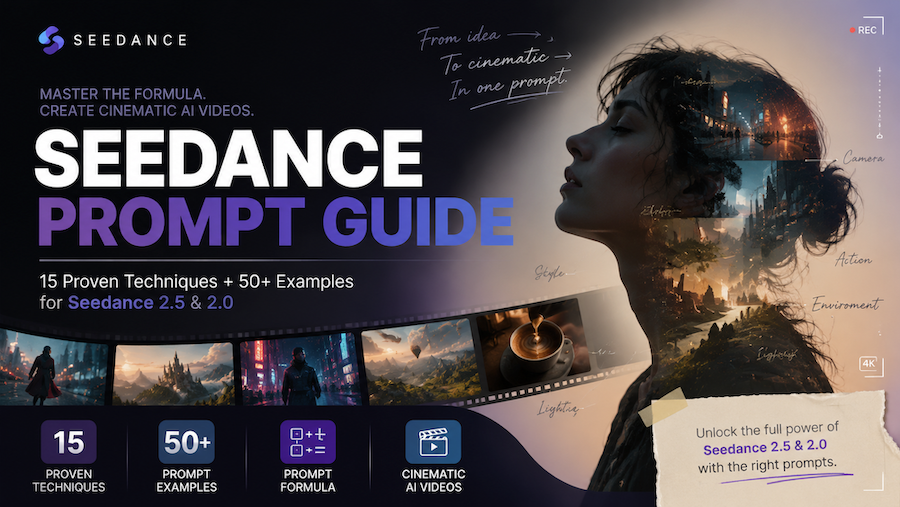 Seedance Prompt Guide: 15 Techniques + 50 Examples for AI Videos